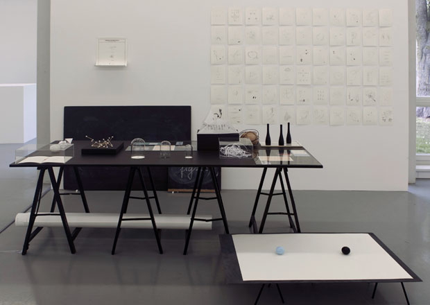 Drawing a Hypothesis, Table of contents, Installation view, Study on knowledge, Graz, 2012