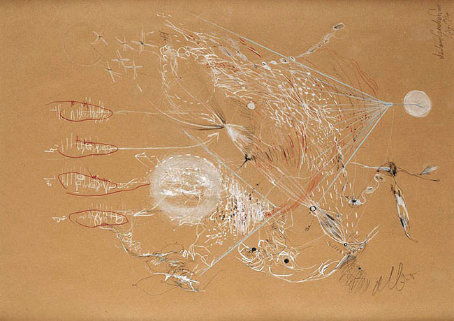 Nikolaus Gansterer, Denkfigur (Figure of Thought ) 13-107, 2013 chalk, pencil and ink on paper, 80 x 60 cm