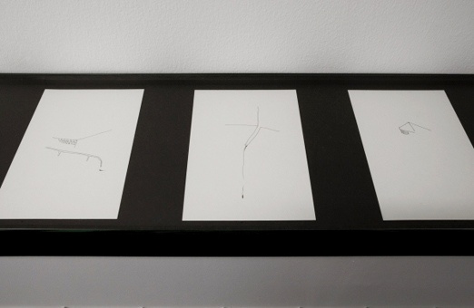 Nikolaus Gansterer, Training / AmZug, a series of various sketchbooks, installation view, MHKA, Antwerp, 2011