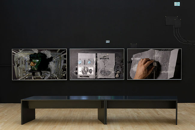 Nikolaus Gansterer, 'untertagüberbau', 2017, video installation view, Talbot Rice Gallery, Edinburgh