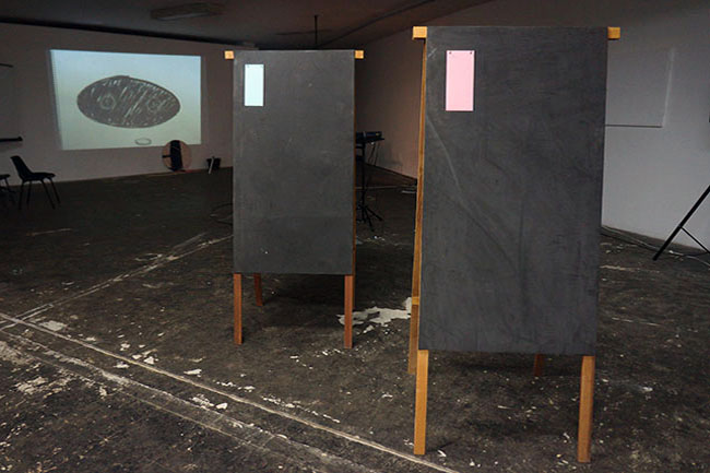  Nikolaus Gansterer, Translectures on Transluciferation, 2014, at Pivo Gallery, Sao Paulo, Brazil 