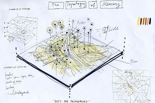 Preparatory drawings for the Memory Map, 2013