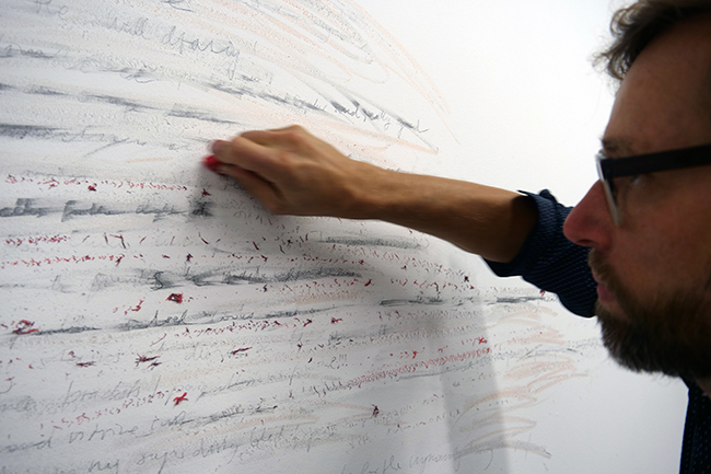 Nikolaus Gansterer, Drawing as Thinking in Action, 2019, exhibition view, Drawing Lab, Paris