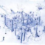 Mnemocity I, drawing, 2005, (Setup for Kunsthalle Vienna), 42 x 29 cm
